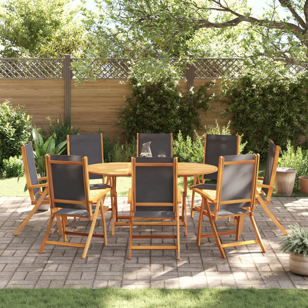 9-delige Tuinset massief acaciahout en textileen is nu te koop bij PeponiXL, paradijselijk wonen!