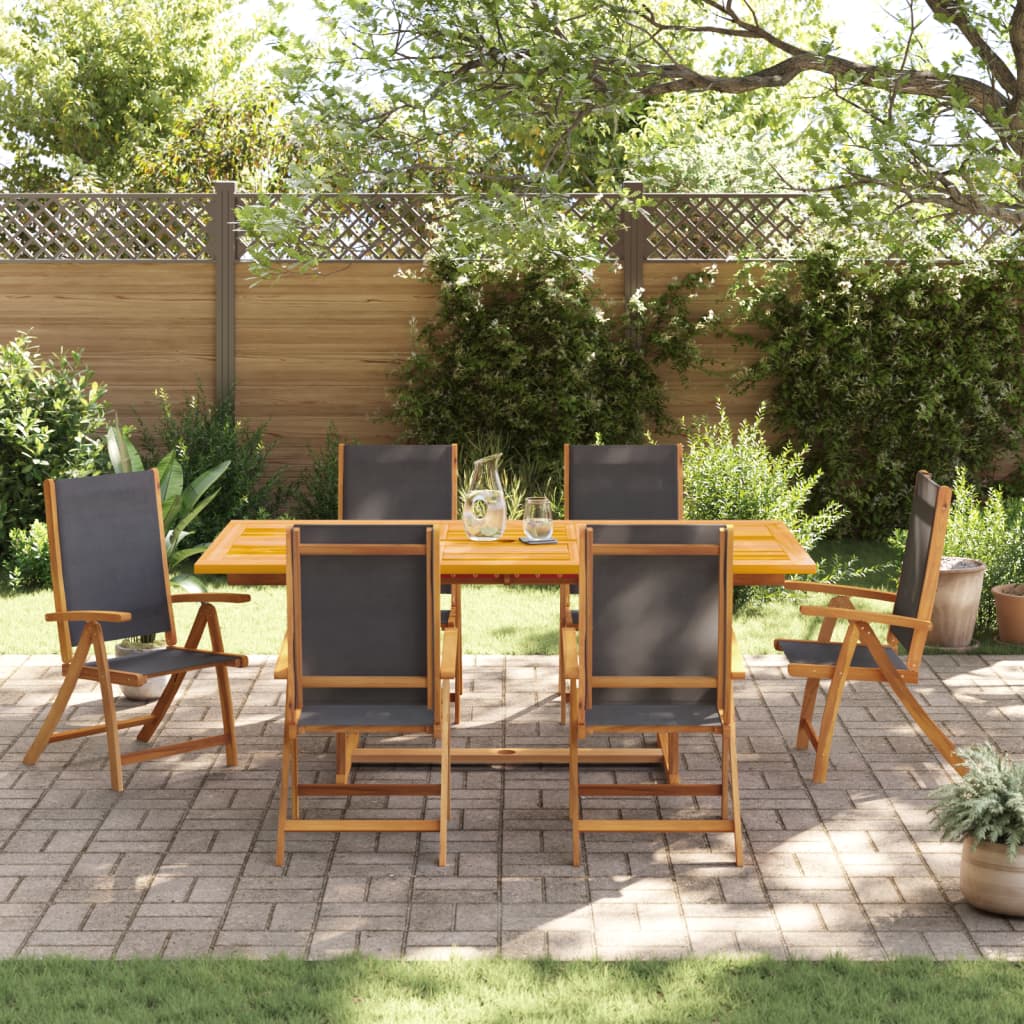 7-delige Tuinset massief acaciahout en textileen is nu te koop bij PeponiXL, paradijselijk wonen!