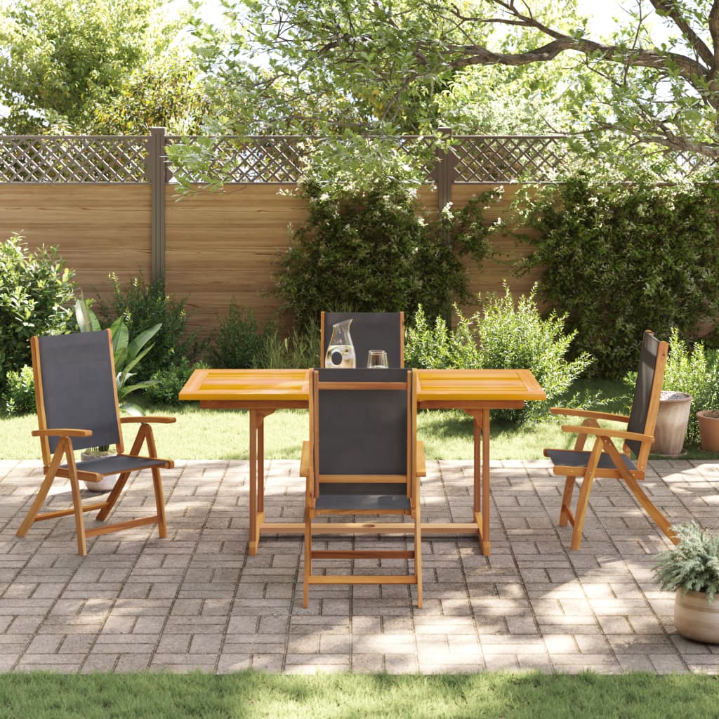 5-delige Tuinset massief acaciahout en textileen is nu te koop bij PeponiXL, paradijselijk wonen!