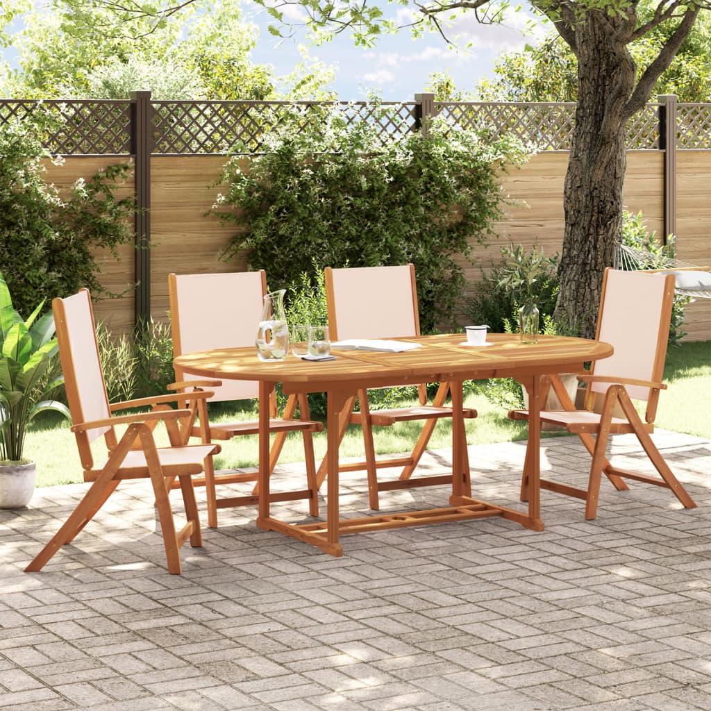 5-delige Tuinset massief acaciahout en textileen is nu te koop bij PeponiXL, paradijselijk wonen!