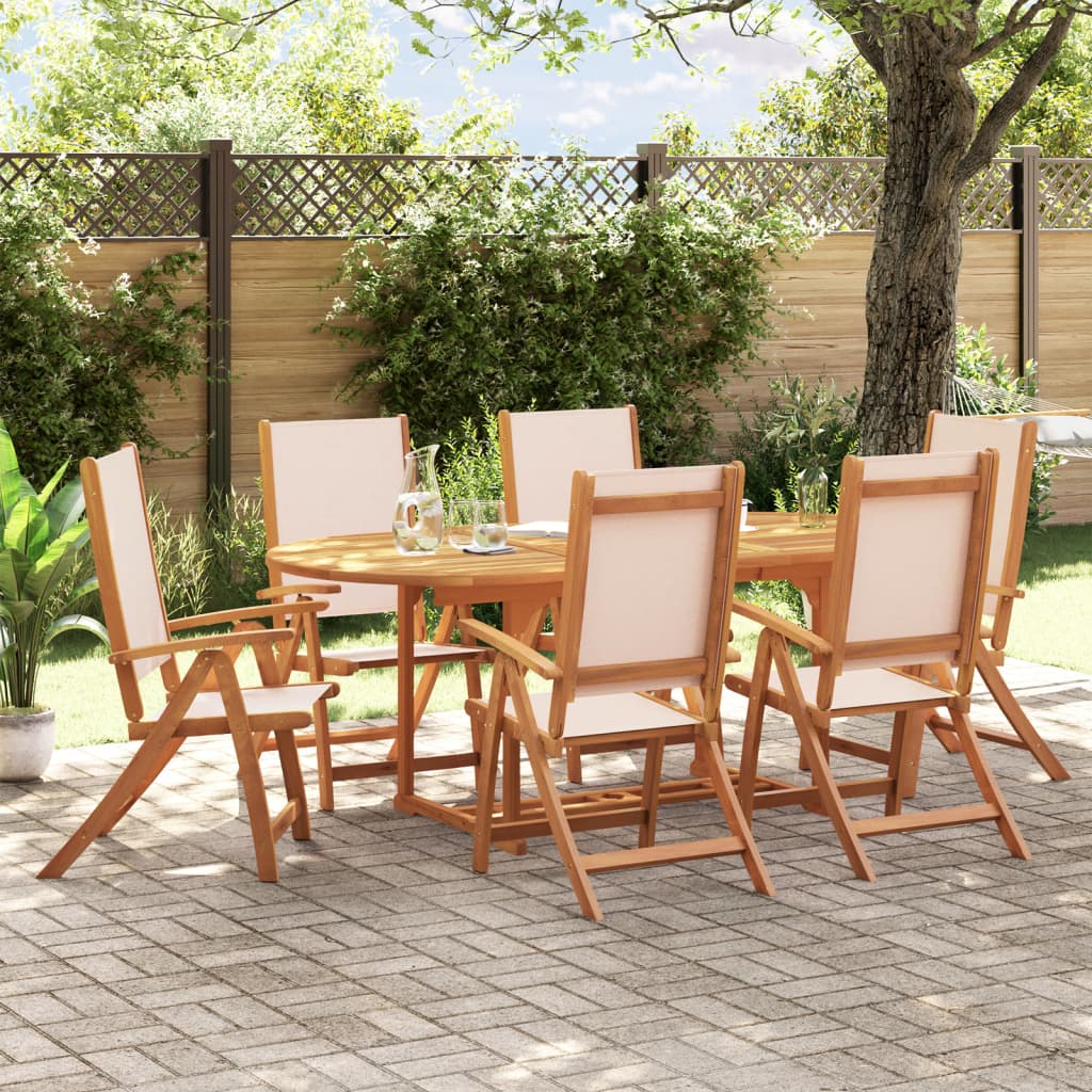 7-delige Tuinset massief acaciahout en textileen is nu te koop bij PeponiXL, paradijselijk wonen!