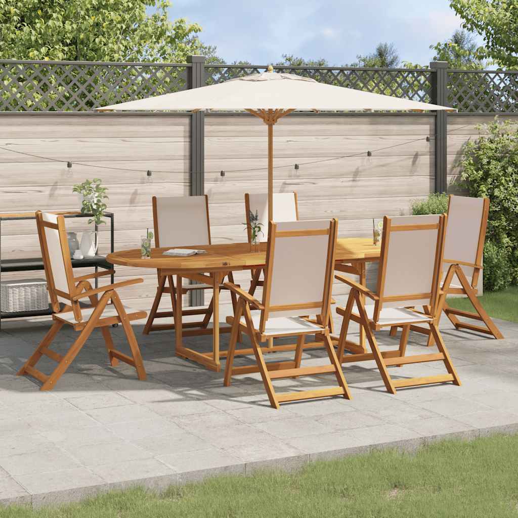 7-delige Tuinset massief acaciahout en textileen is nu te koop bij PeponiXL, paradijselijk wonen!