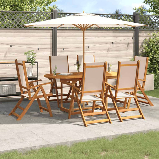 7-delige Tuinset massief acaciahout en textileen is nu te koop bij PeponiXL, paradijselijk wonen!