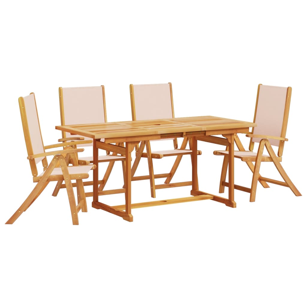 5-delige Tuinset massief acaciahout en textileen is nu te koop bij PeponiXL, paradijselijk wonen!