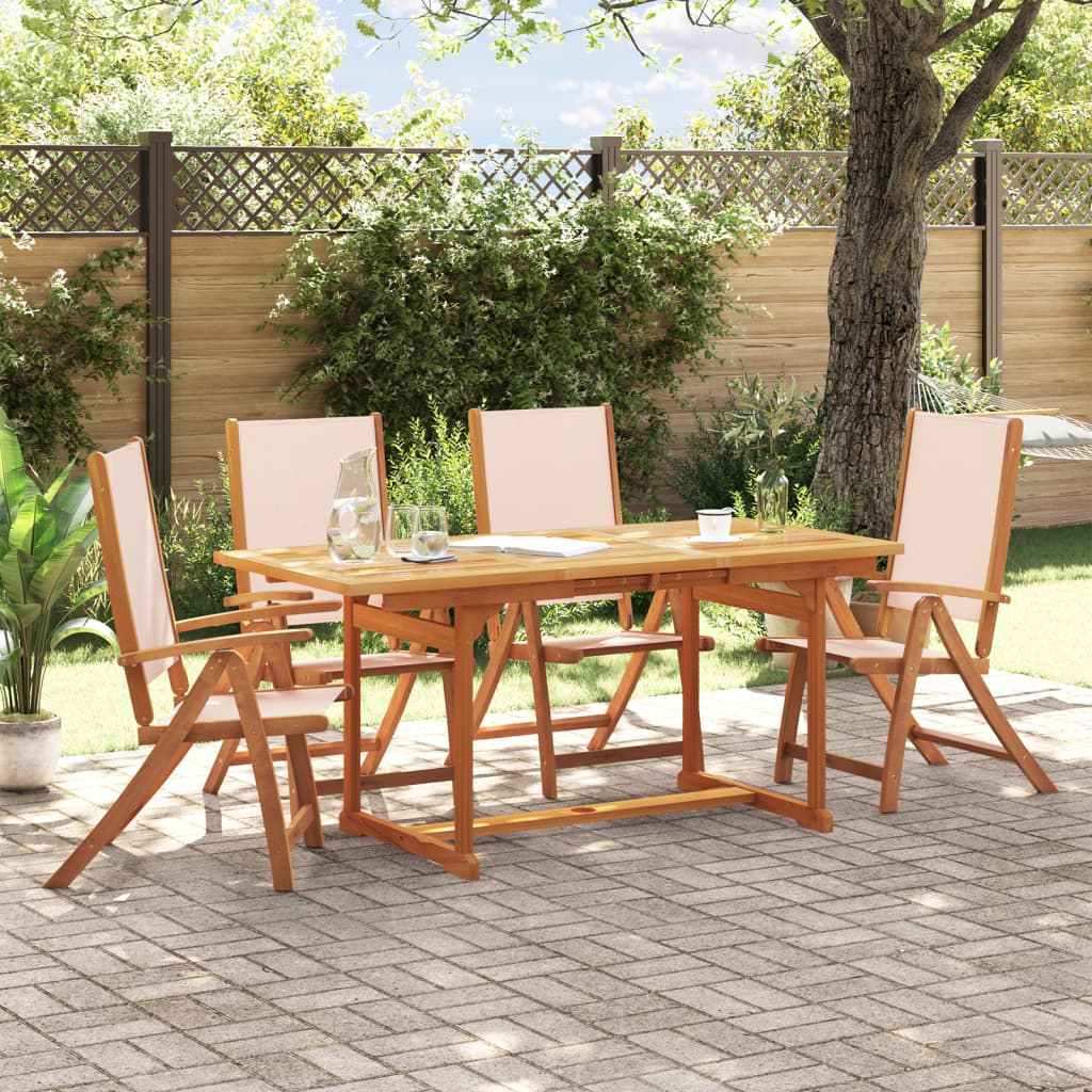 5-delige Tuinset massief acaciahout en textileen is nu te koop bij PeponiXL, paradijselijk wonen!