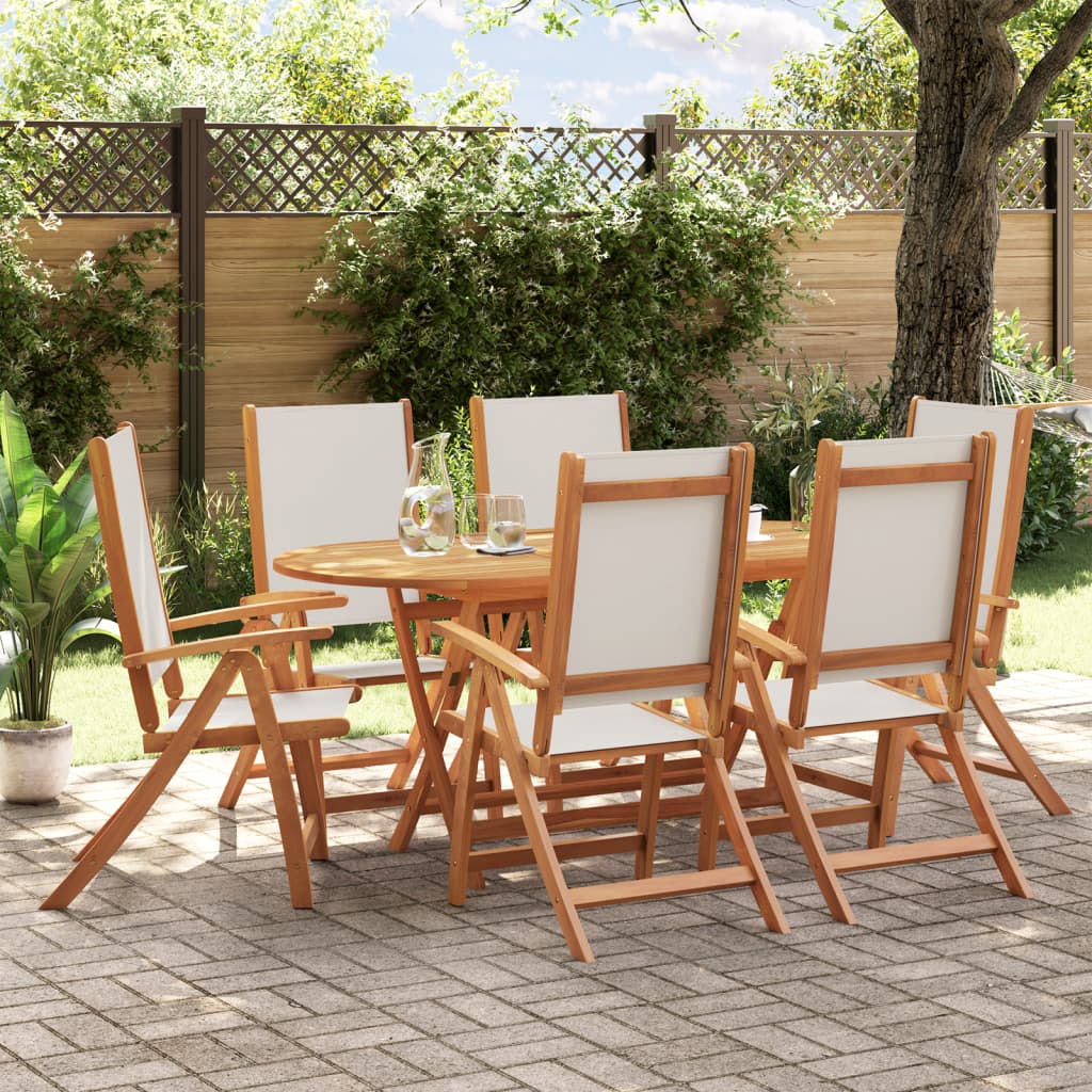 7-delige Tuinset massief acaciahout en textileen is nu te koop bij PeponiXL, paradijselijk wonen!