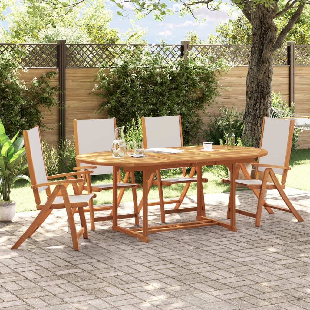 5-delige Tuinset massief acaciahout en textileen is nu te koop bij PeponiXL, paradijselijk wonen!