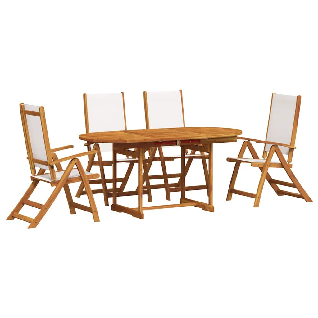 5-delige Tuinset massief acaciahout en textileen is nu te koop bij PeponiXL, paradijselijk wonen!