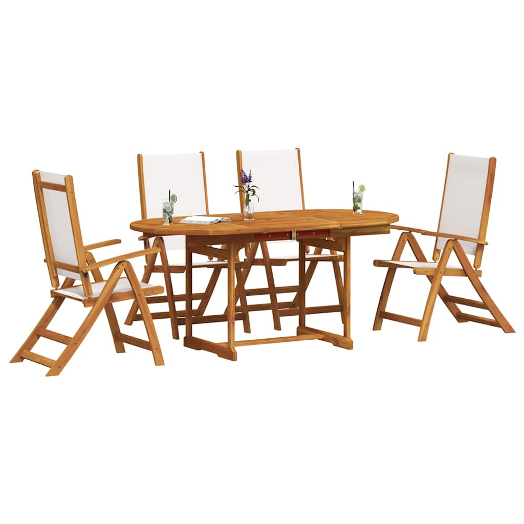 5-delige Tuinset massief acaciahout en textileen is nu te koop bij PeponiXL, paradijselijk wonen!
