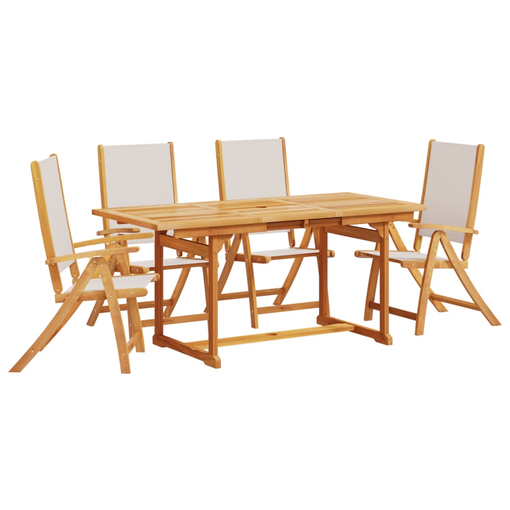 5-delige Tuinset massief acaciahout en textileen is nu te koop bij PeponiXL, paradijselijk wonen!