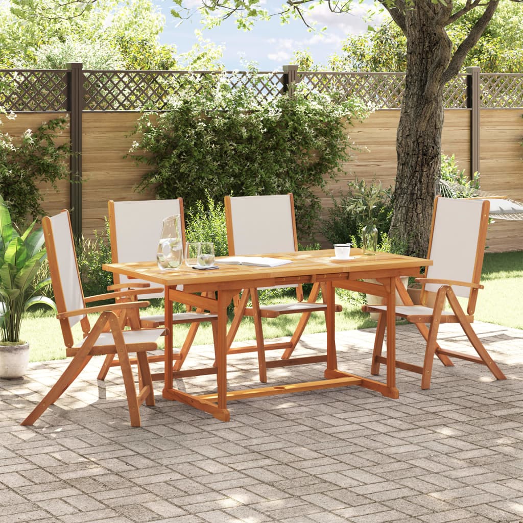 5-delige Tuinset massief acaciahout en textileen is nu te koop bij PeponiXL, paradijselijk wonen!