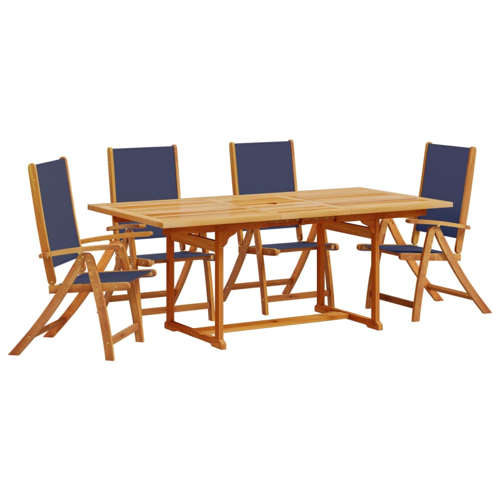 5-delige Tuinset massief acaciahout en textileen is nu te koop bij PeponiXL, paradijselijk wonen!