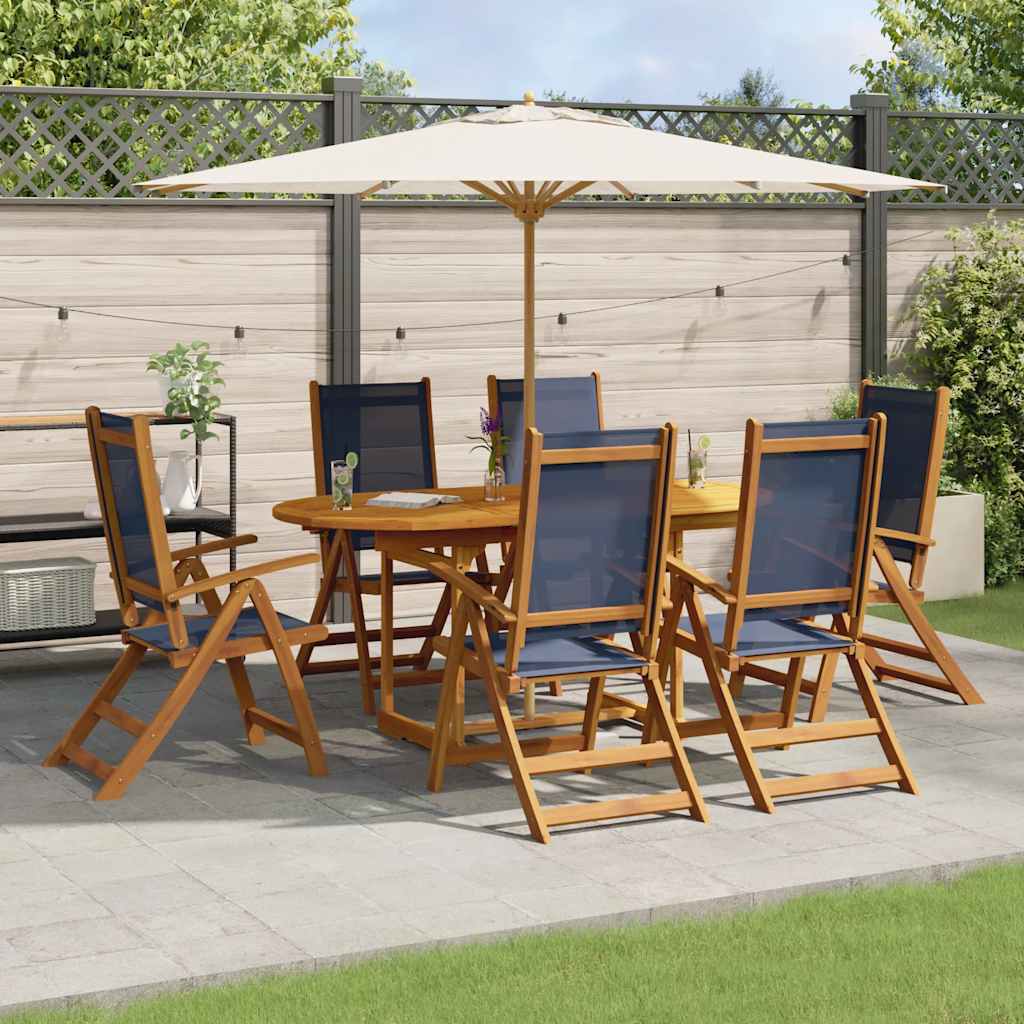 7-delige Tuinset massief acaciahout en textileen is nu te koop bij PeponiXL, paradijselijk wonen!