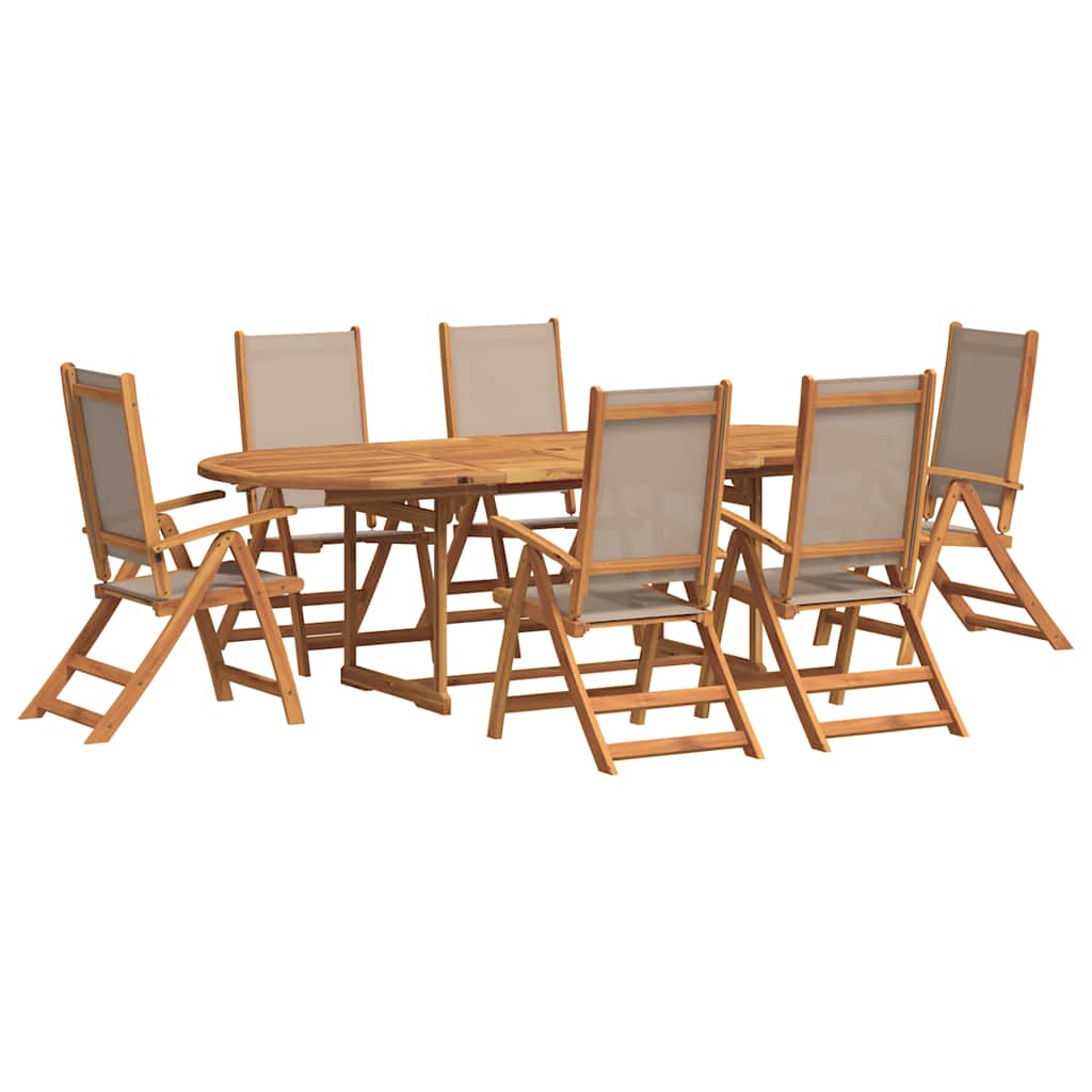 7-delige Tuinset massief acaciahout en textileen is nu te koop bij PeponiXL, paradijselijk wonen!