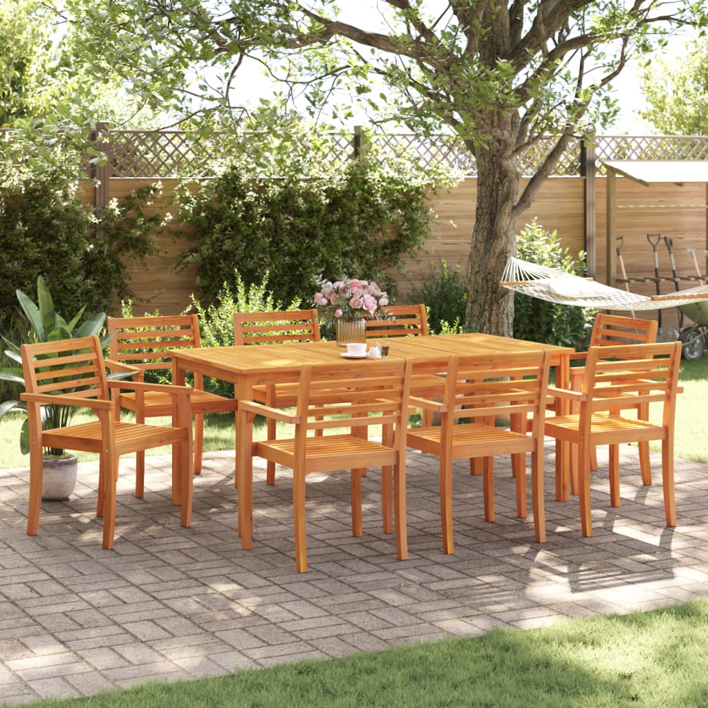 Tuinstoelen 8 st 59x55x85 cm massief acaciahout is nu te koop bij PeponiXL, paradijselijk wonen!