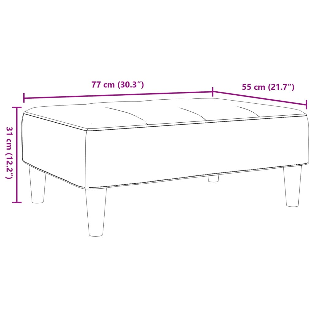 Voetenbank 77x55x31 cm stof donkergrijs is nu te koop bij PeponiXL, paradijselijk wonen!