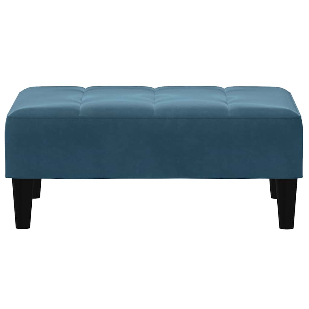 Voetenbank 77x55x31 cm fluweel blauw is nu te koop bij PeponiXL, paradijselijk wonen!
