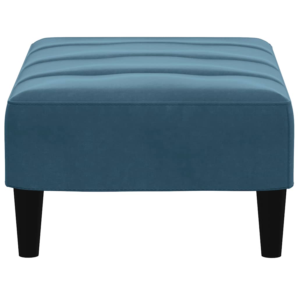 Voetenbank 77x55x31 cm fluweel blauw is nu te koop bij PeponiXL, paradijselijk wonen!