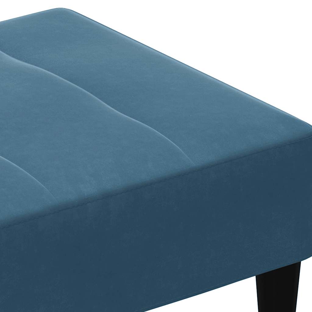 Voetenbank 77x55x31 cm fluweel blauw is nu te koop bij PeponiXL, paradijselijk wonen!