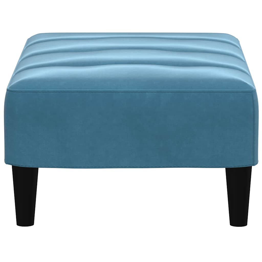 Voetenbank 77x55x31 cm fluweel blauw is nu te koop bij PeponiXL, paradijselijk wonen!