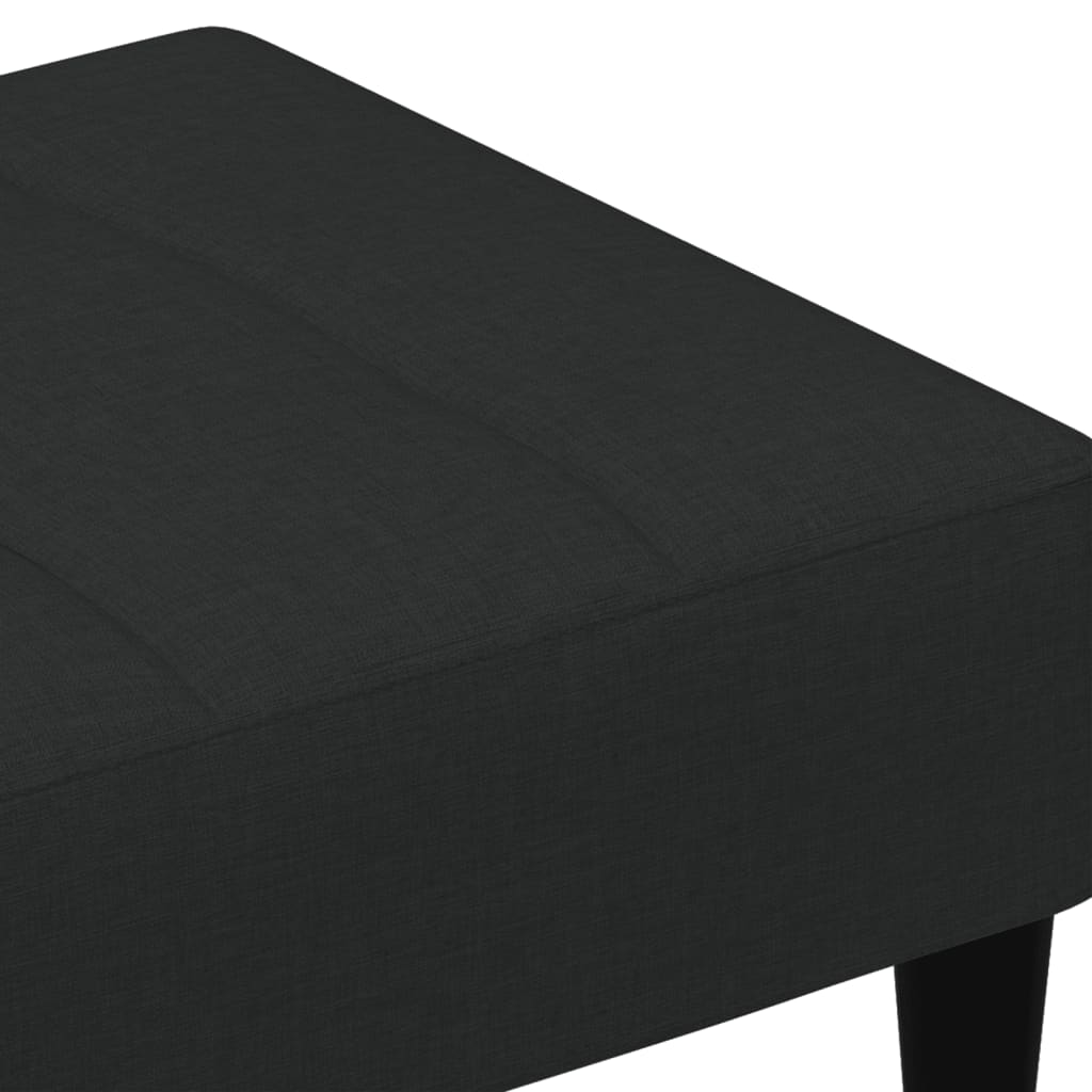 Voetenbank 77x55x31 cm fluweel zwart is nu te koop bij PeponiXL, paradijselijk wonen!