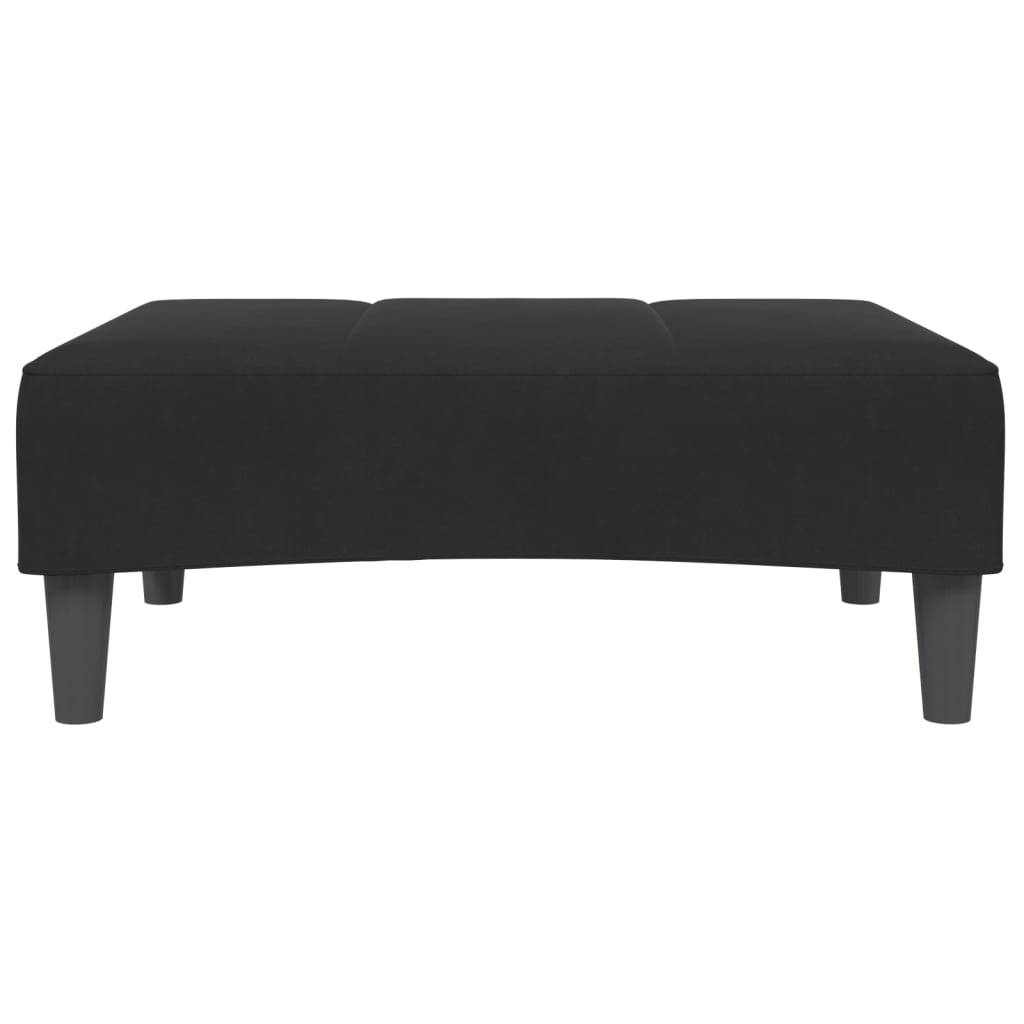 Voetenbank 77x55x31 cm fluweel zwart is nu te koop bij PeponiXL, paradijselijk wonen!
