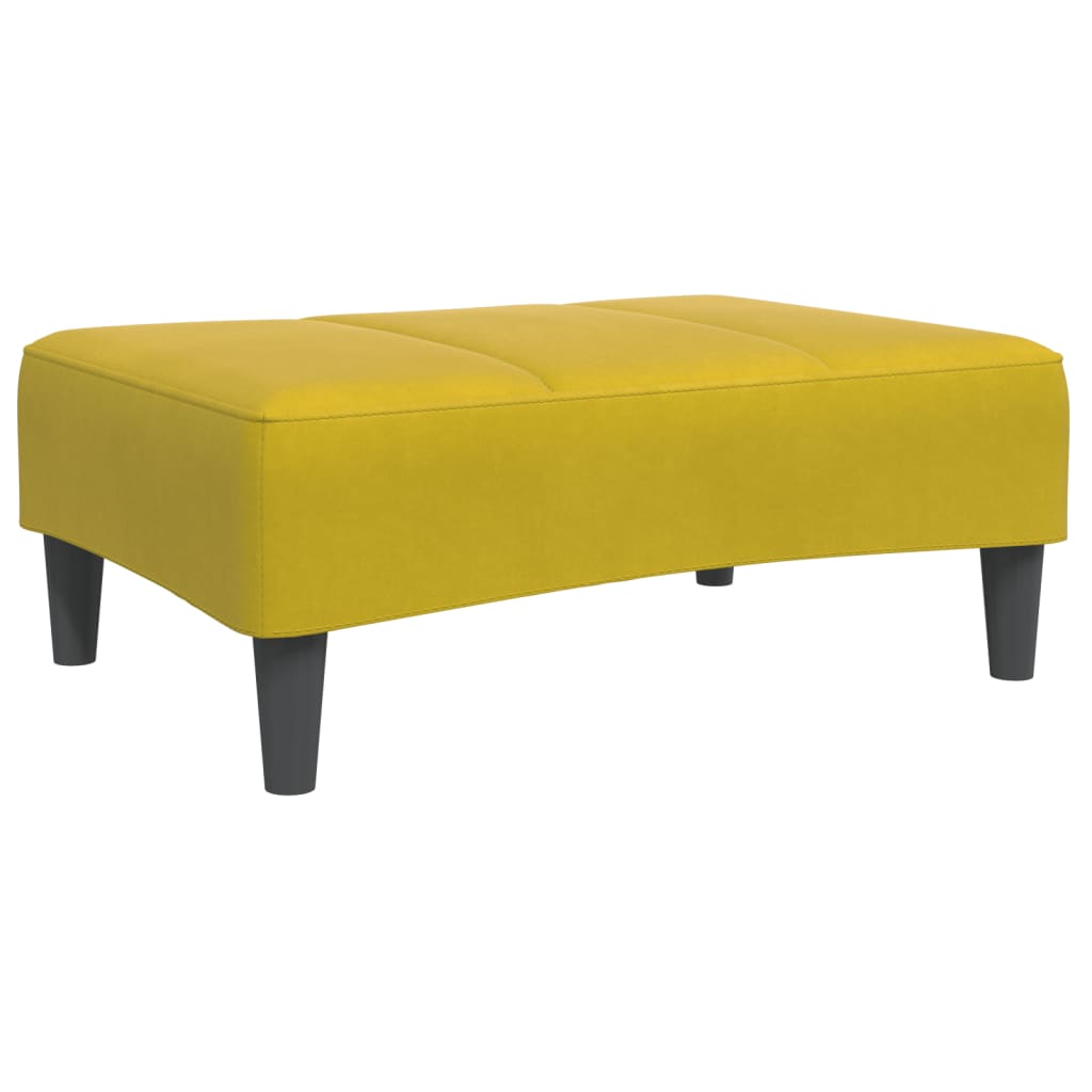 Voetenbank 77x55x31 cm fluweel geel is nu te koop bij PeponiXL, paradijselijk wonen!