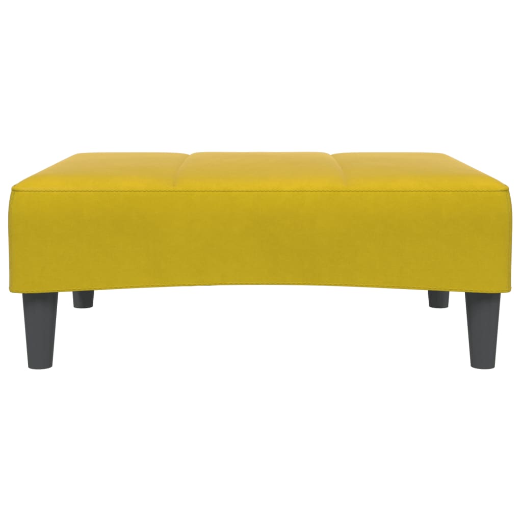 Voetenbank 77x55x31 cm fluweel geel is nu te koop bij PeponiXL, paradijselijk wonen!