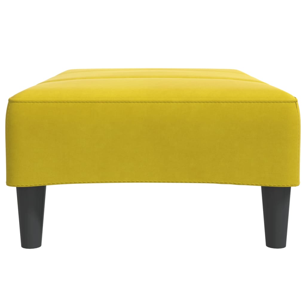 Voetenbank 77x55x31 cm fluweel geel is nu te koop bij PeponiXL, paradijselijk wonen!