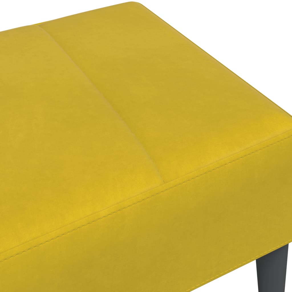 Voetenbank 77x55x31 cm fluweel geel is nu te koop bij PeponiXL, paradijselijk wonen!