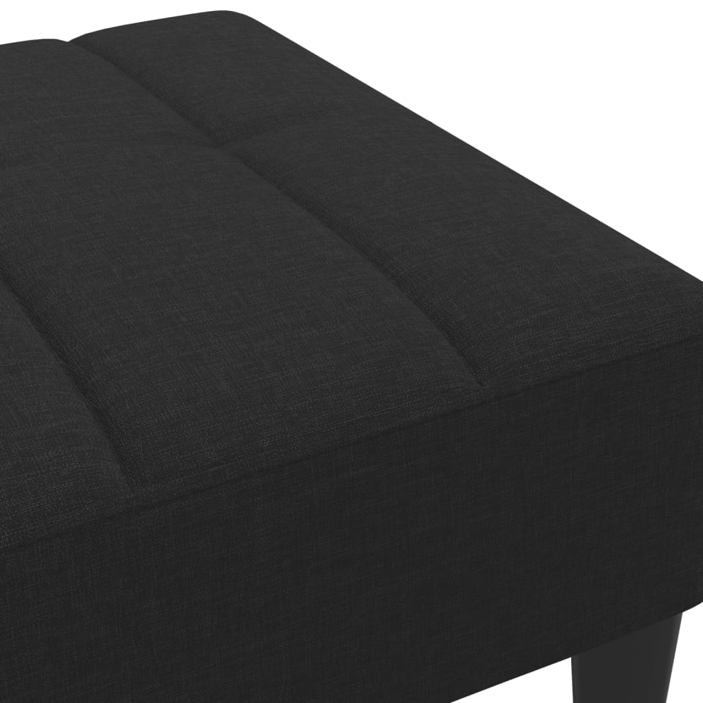 Voetenbank 77x55x31 cm stof zwart is nu te koop bij PeponiXL, paradijselijk wonen!