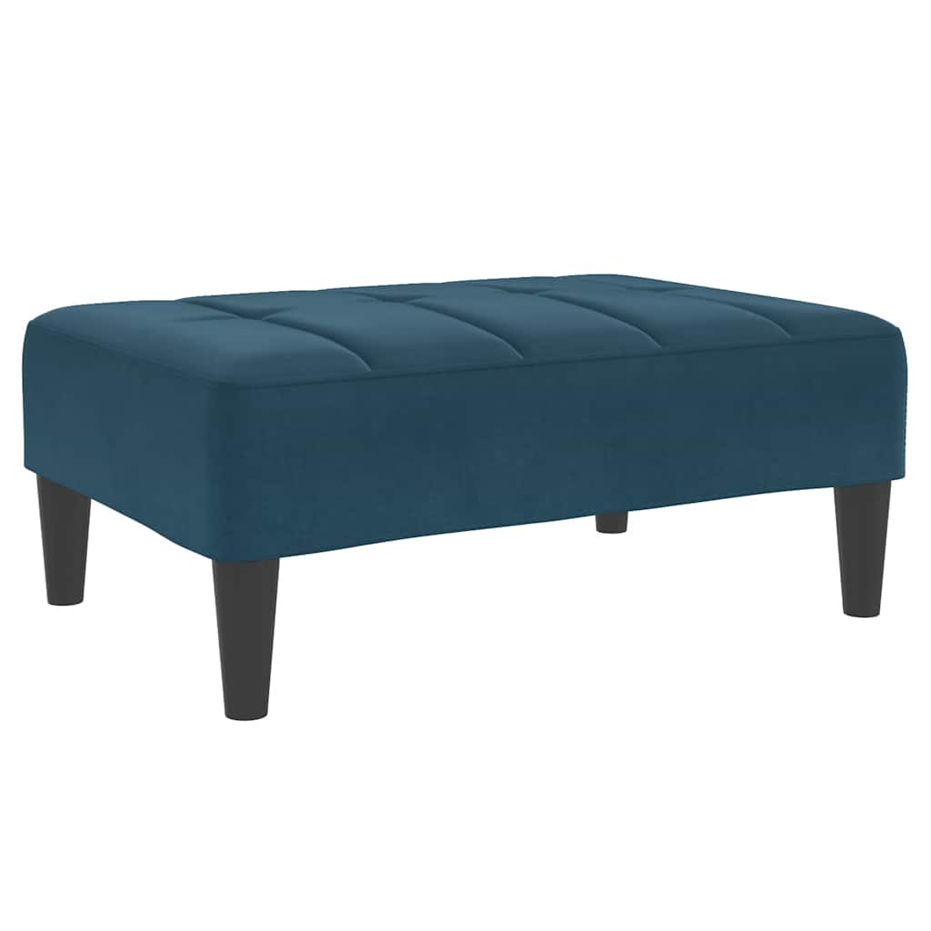 Voetenbank 77x55x31 cm fluweel blauw is nu te koop bij PeponiXL, paradijselijk wonen!