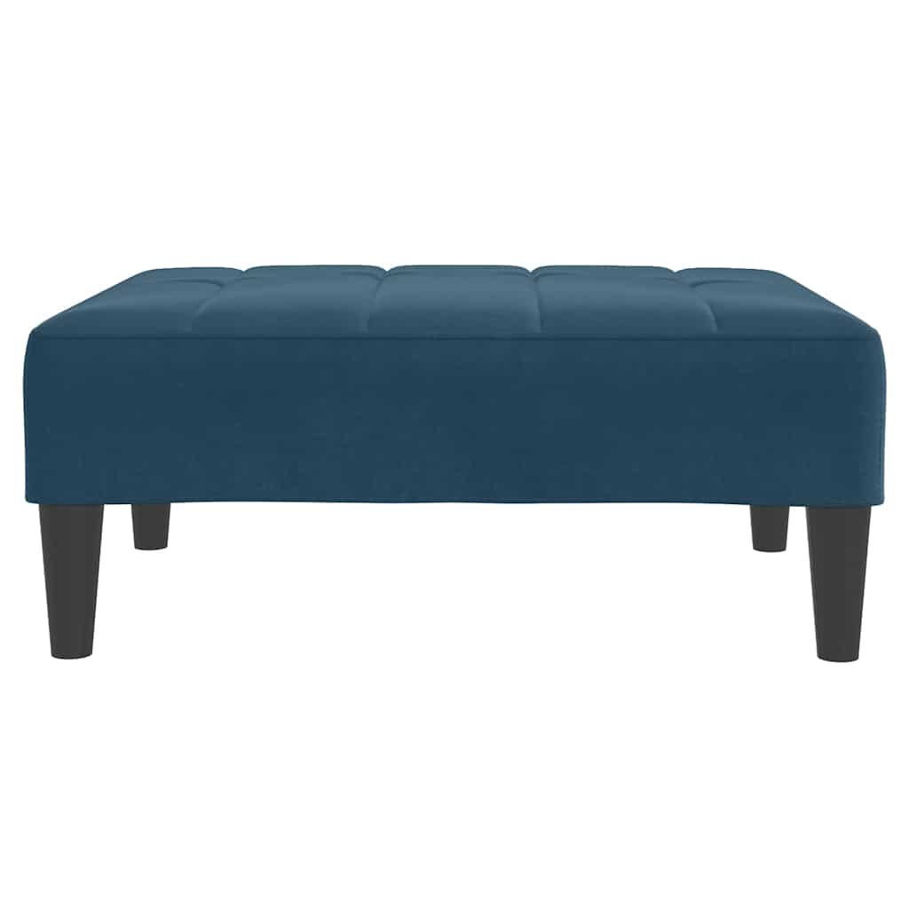 Voetenbank 77x55x31 cm fluweel blauw is nu te koop bij PeponiXL, paradijselijk wonen!