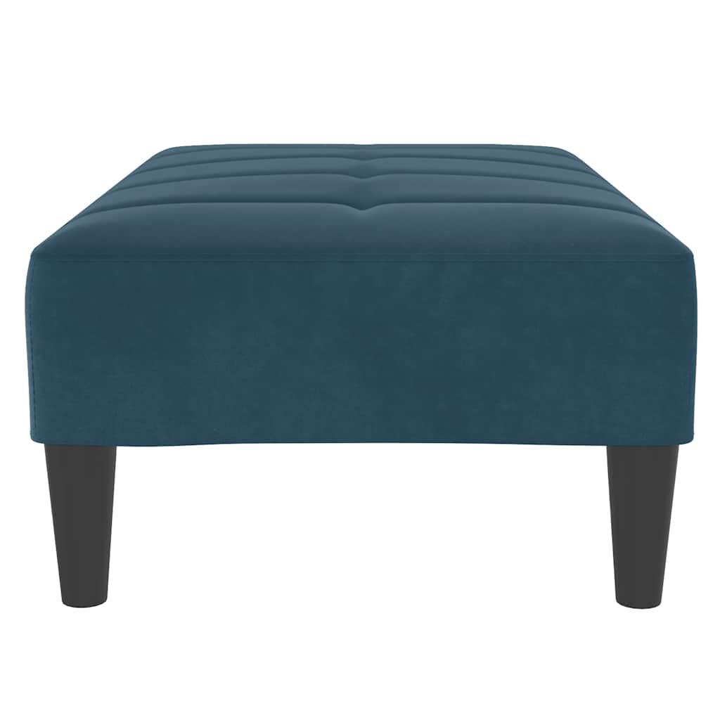 Voetenbank 77x55x31 cm fluweel blauw is nu te koop bij PeponiXL, paradijselijk wonen!