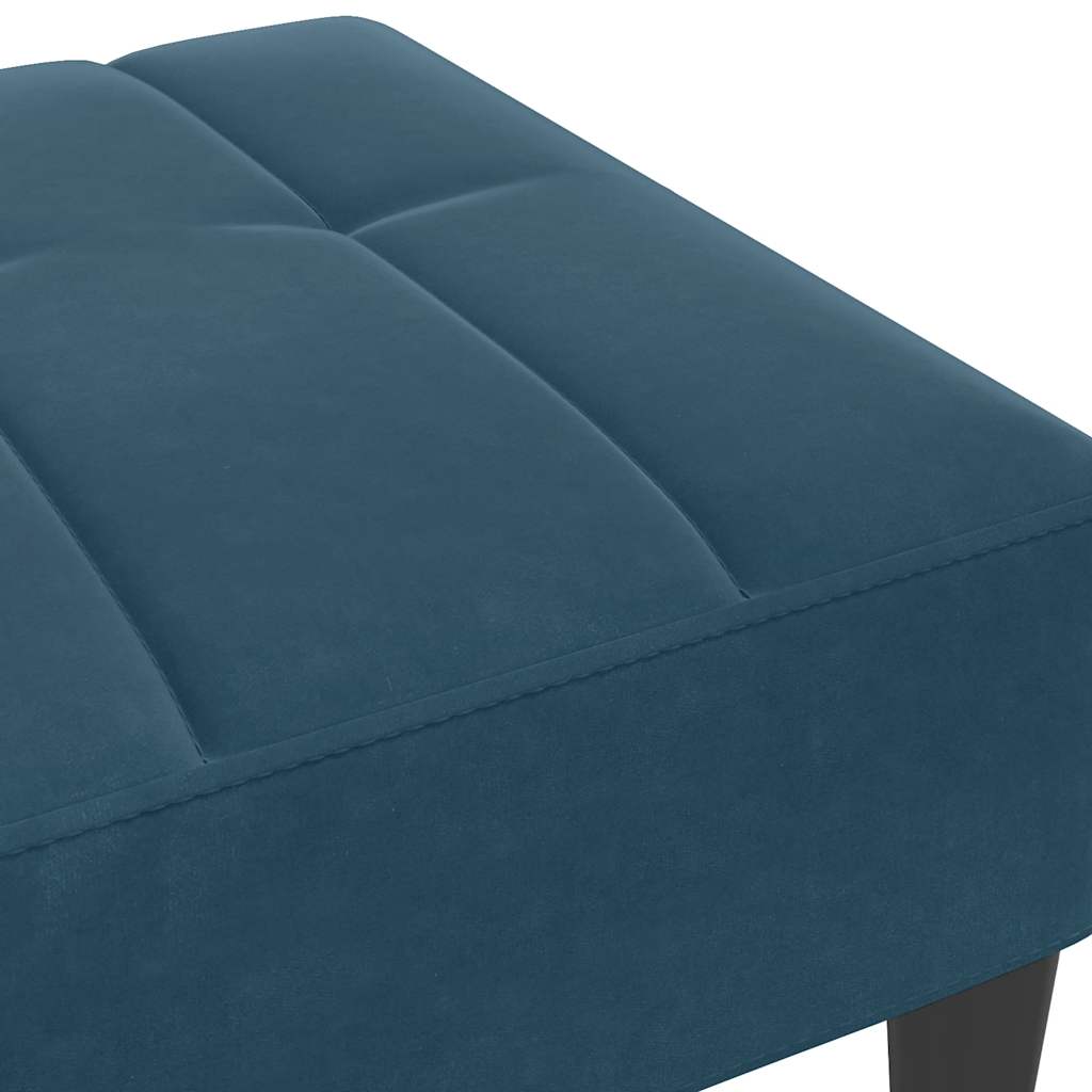 Voetenbank 77x55x31 cm fluweel blauw is nu te koop bij PeponiXL, paradijselijk wonen!