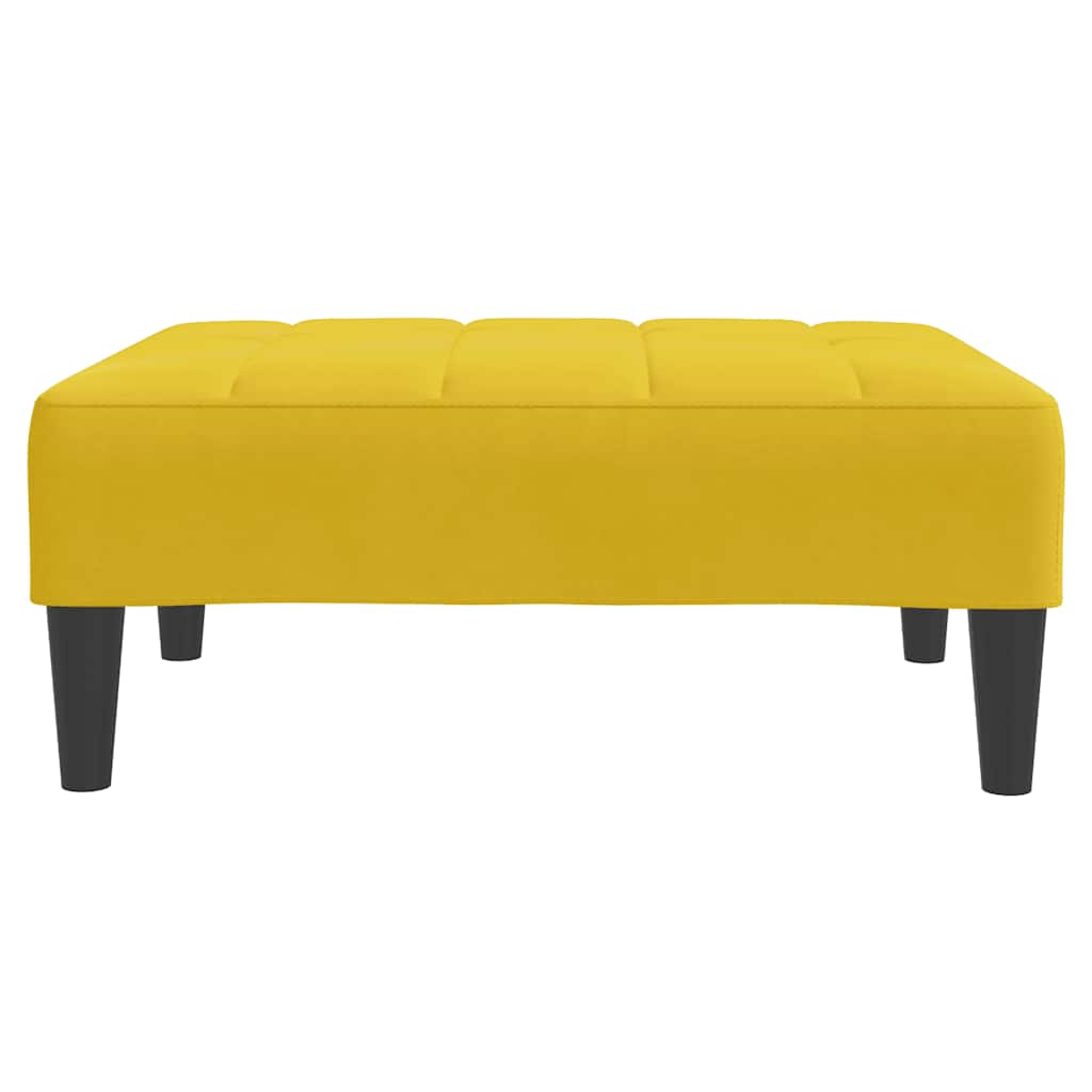 Voetenbank 77x55x31 cm fluweel geel