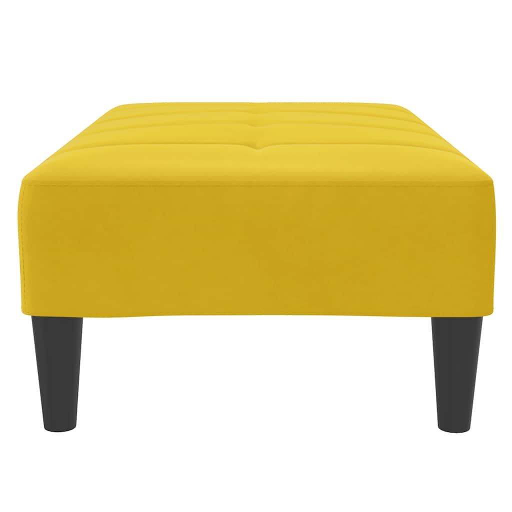 Voetenbank 77x55x31 cm fluweel geel