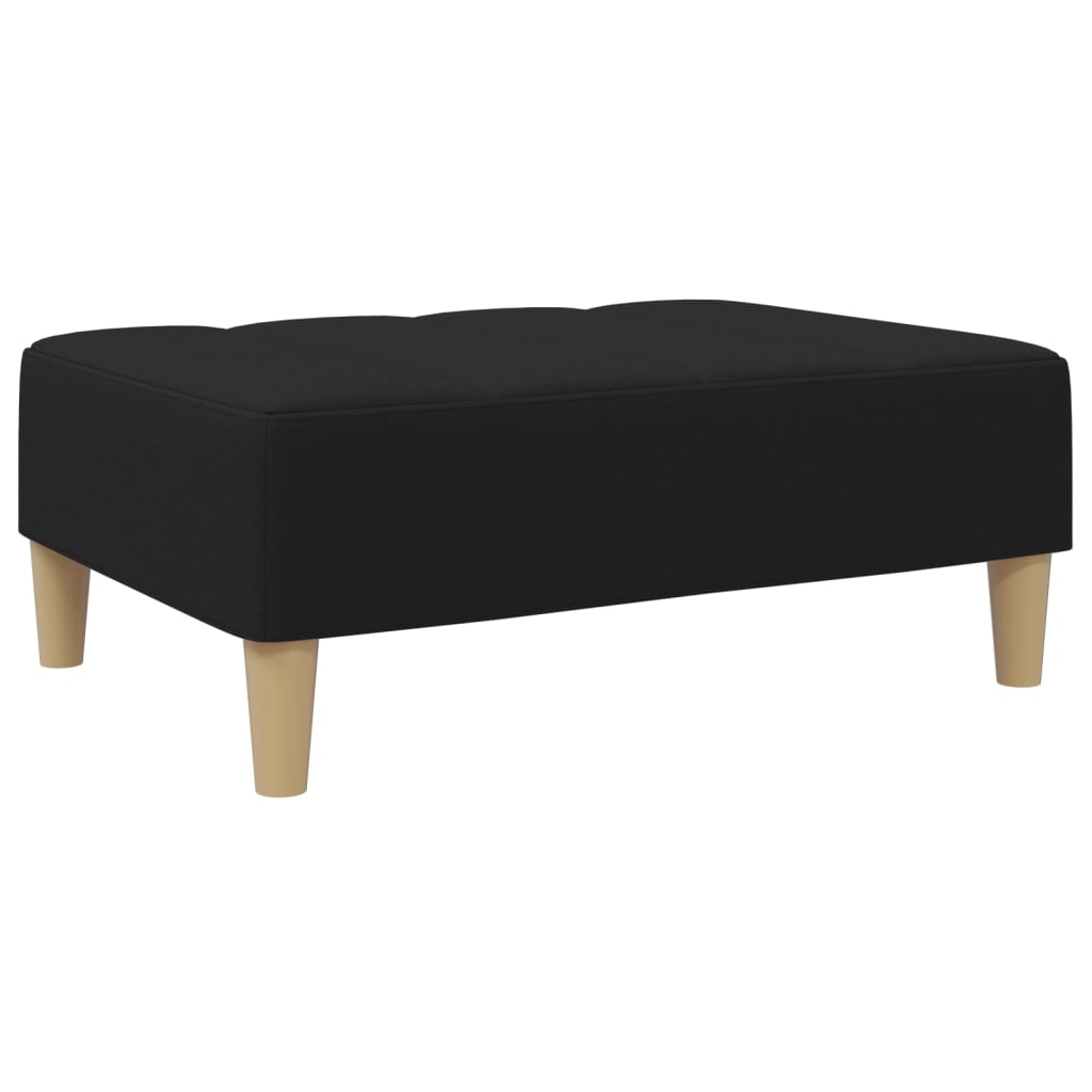 Voetenbank 77x55x31 cm stof zwart is nu te koop bij PeponiXL, paradijselijk wonen!