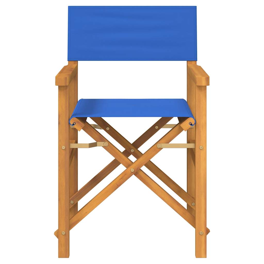 Regisseursstoel inklapbaar massief teakhout blauw is nu te koop bij PeponiXL, paradijselijk wonen!
