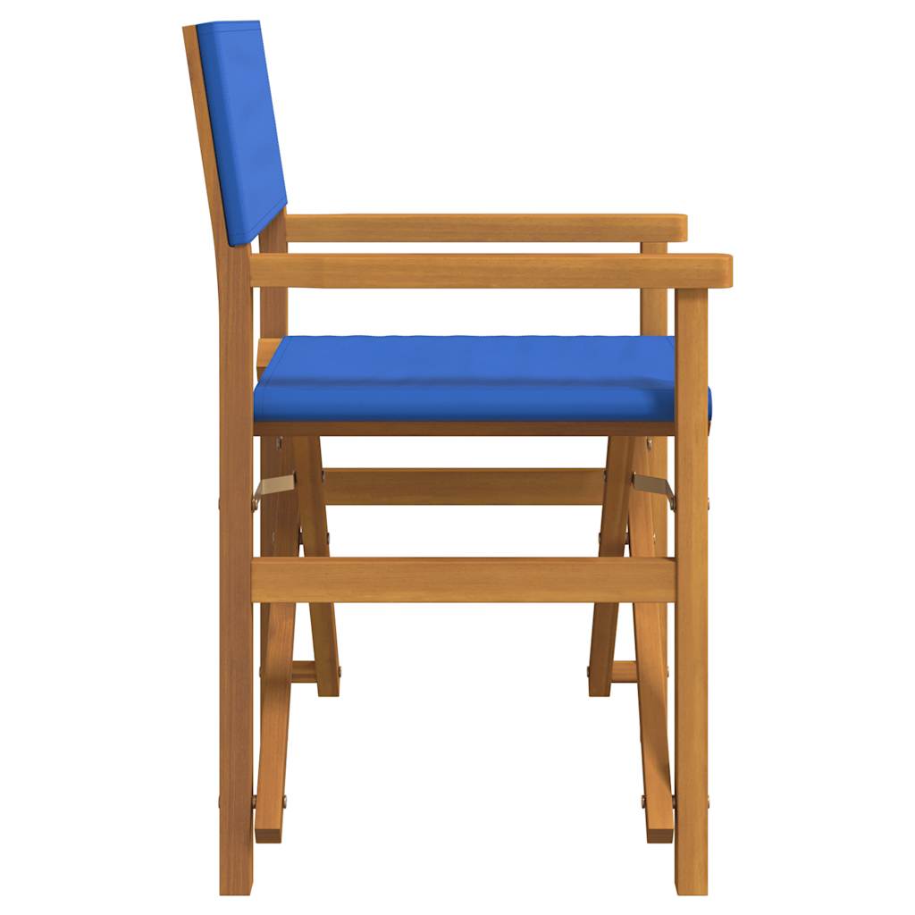 Regisseursstoel inklapbaar massief teakhout blauw is nu te koop bij PeponiXL, paradijselijk wonen!