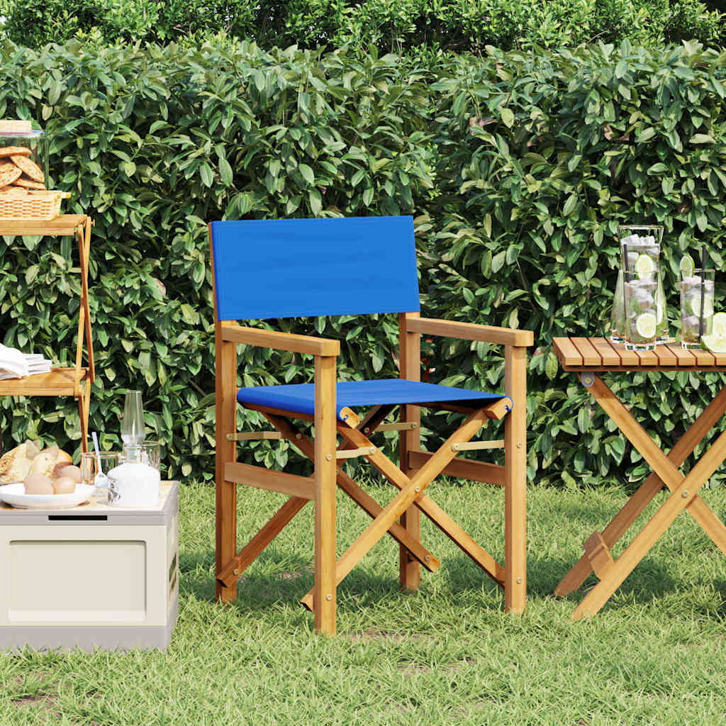 Luxe aluminium regisseursstoel The Square Teak donker blauw van ARC bij