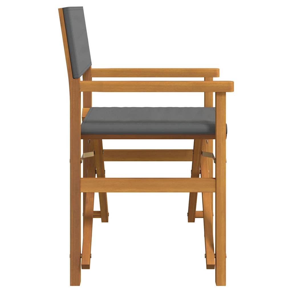 Regisseursstoelen inklapbaar 2 st massief teakhout crèmekleurig is nu te koop bij PeponiXL, paradijselijk wonen!
