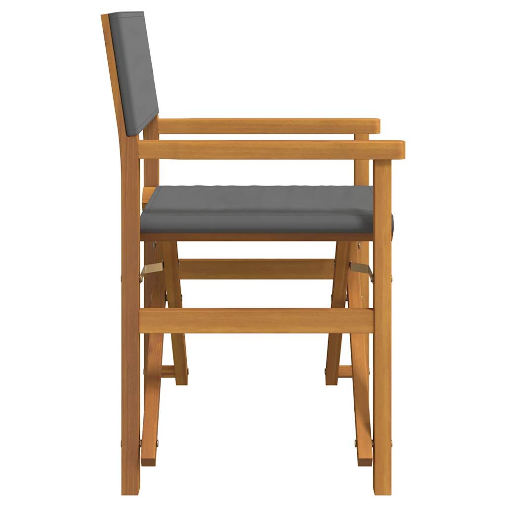 Regisseursstoelen inklapbaar 2 st massief teakhout grijs is nu te koop bij PeponiXL, paradijselijk wonen!
