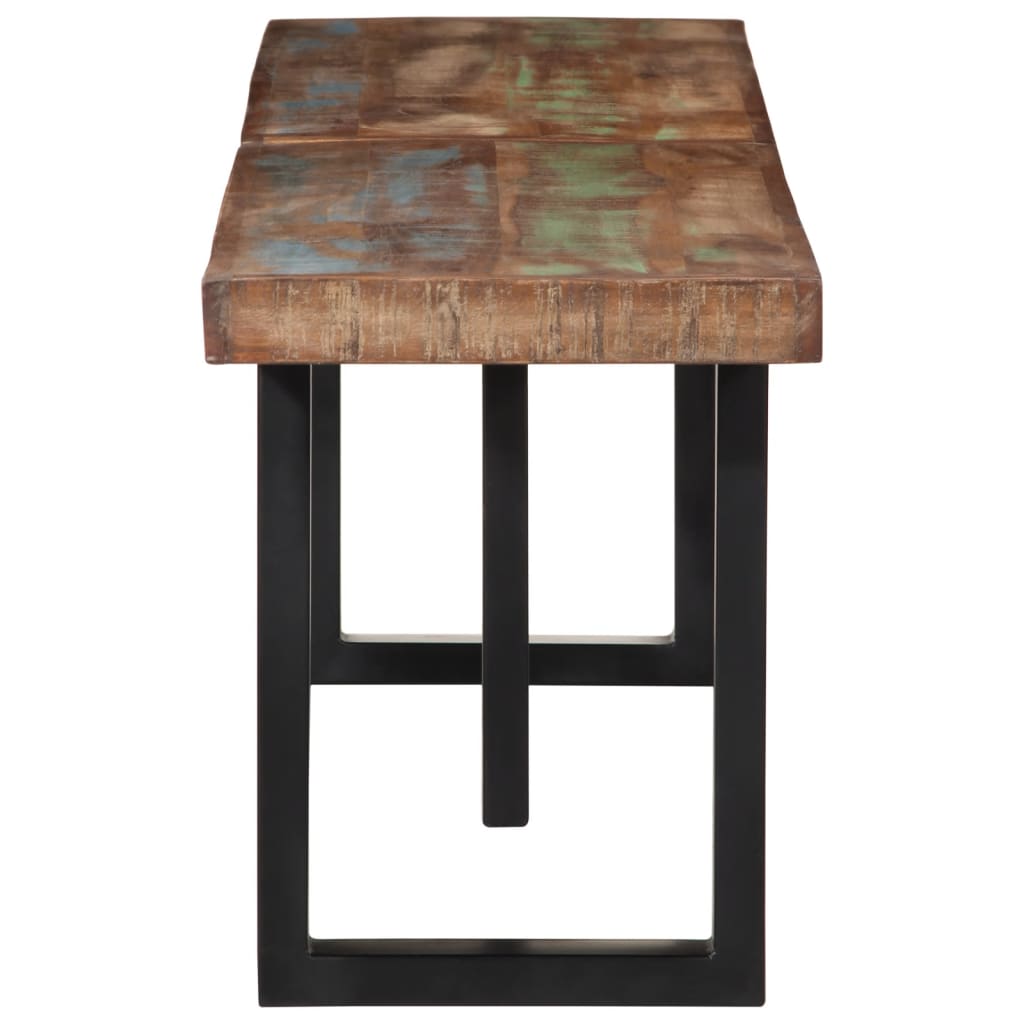 Bankje 160 cm massief gerecycled hout en staal is nu te koop bij PeponiXL, paradijselijk wonen!