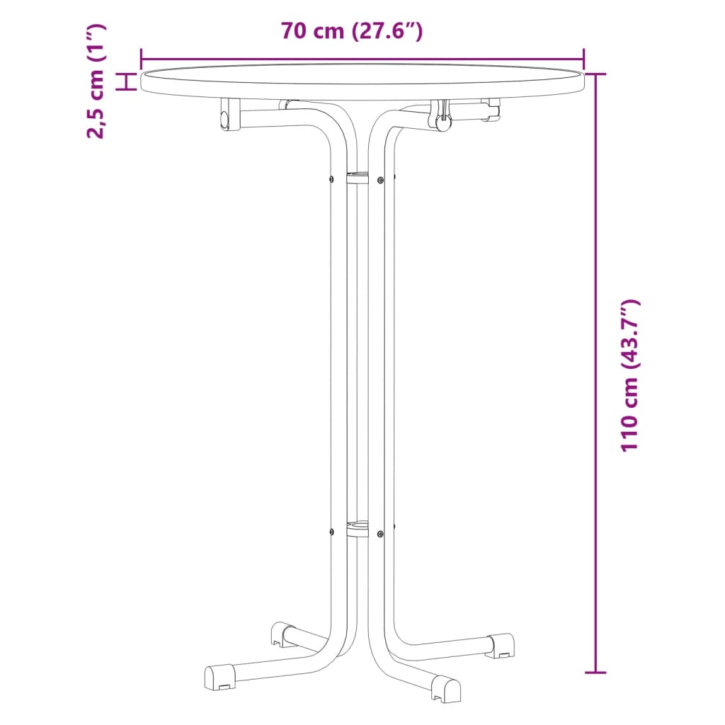 Bartafel Ø 70x110 cm bewerkt hout en staal wit is nu te koop bij PeponiXL, paradijselijk wonen!