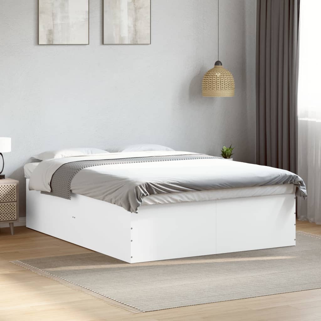 Bedframe bewerkt hout wit 160x200 cm is nu te koop bij PeponiXL, paradijselijk wonen!