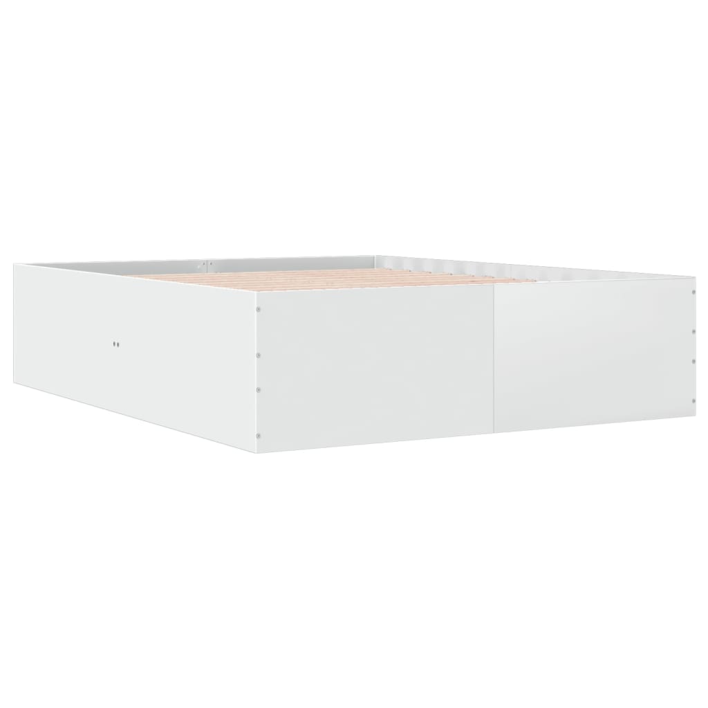 Bedframe bewerkt hout wit 160x200 cm is nu te koop bij PeponiXL, paradijselijk wonen!