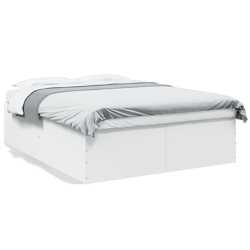 Bedframe bewerkt hout wit 160x200 cm is nu te koop bij PeponiXL, paradijselijk wonen!