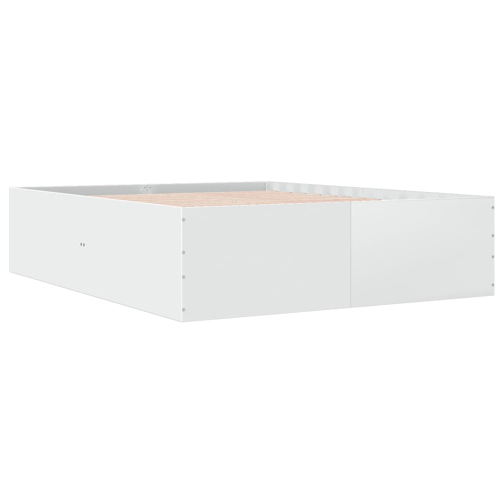 Bedframe bewerkt hout wit 150x200 cm is nu te koop bij PeponiXL, paradijselijk wonen!