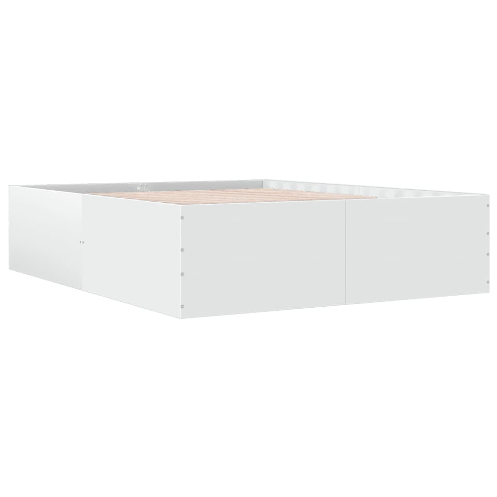 Bedframe bewerkt hout wit 150x200 cm is nu te koop bij PeponiXL, paradijselijk wonen!